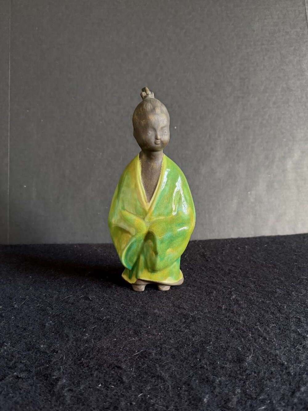 Vintage Mid-Century Vohann of CA Asian Ceramic Standing Figurine